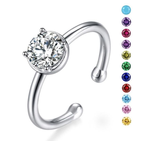 cluster rings somen birthstone ring woman 925 sterling silver adjustable size female finger band 12 months birthday jewelry opening bague, Golden;silver
cluster rings somen birthstone ring woman 925 sterling silver adjustable size female finger band 12 months birthday jewelry opening bague, Golden;silver