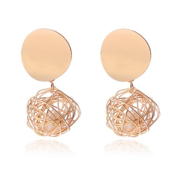 dangle & chandelier korean fashion metal woven pearl disc earring net red tide temperament earrings, Silver
dangle & chandelier korean fashion metal woven pearl disc earring net red tide temperament earrings, Silver