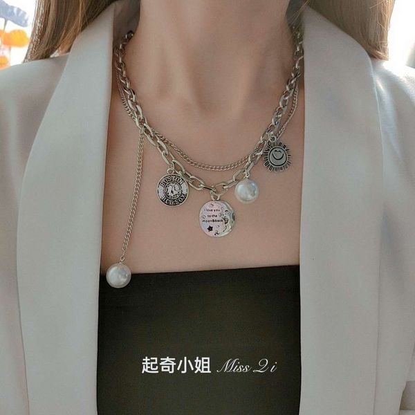 tassel pearl net red sun necklace women fashion short versatile multi-layer clavicle chain, Silver
tassel pearl net red sun necklace women fashion short versatile multi-layer clavicle chain, Silver