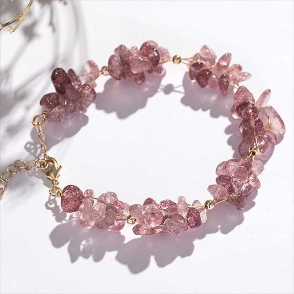 link, chain strawberry crystal bracelet natural stone bangles for women personality fashion irregularity bracelets jewelry accessories, Black
link, chain strawberry crystal bracelet natural stone bangles for women personality fashion irregularity bracelets jewelry accessories, Black