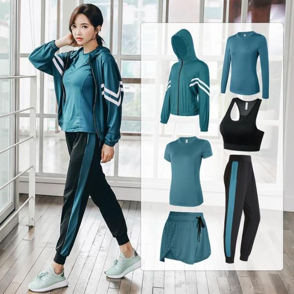 yoga outfit quick dry running women 4/5/6 piece set fitness gym jacket+bra+t shirt+shorts+pants sportswear suits outdoor clothing
yoga outfit quick dry running women 4/5/6 piece set fitness gym jacket+bra+t shirt+shorts+pants sportswear suits outdoor clothing
