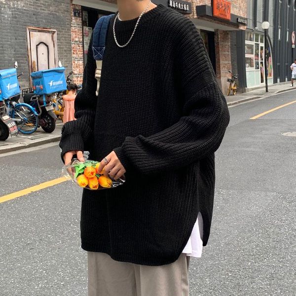 men's sweaters men harajuku solid knitted sweater 2021 mens winter streetwear casual pullovers male green oversized vintage, White;black
men's sweaters men harajuku solid knitted sweater 2021 mens winter streetwear casual pullovers male green oversized vintage, White;black