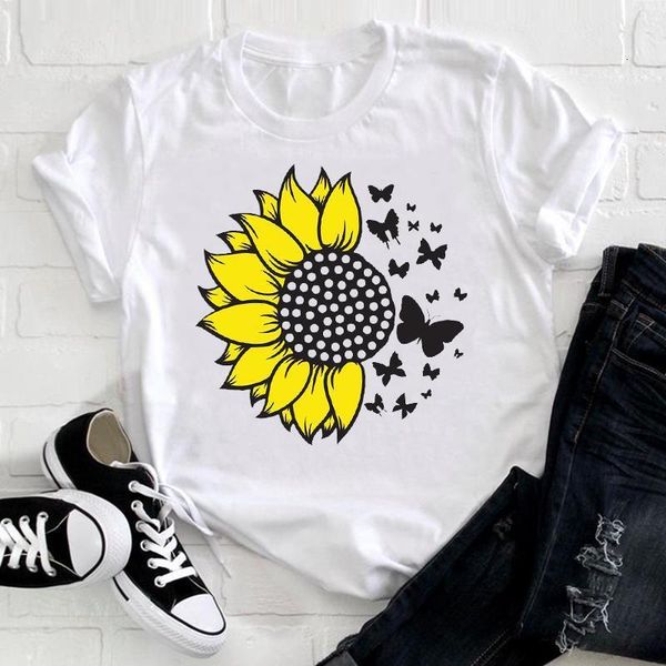 women 2021 floral sunflower butterfly kawaii 90s spring fashion lady clothes print tshirt female tee ladies graphic t-shirt, White
women 2021 floral sunflower butterfly kawaii 90s spring fashion lady clothes print tshirt female tee ladies graphic t-shirt, White