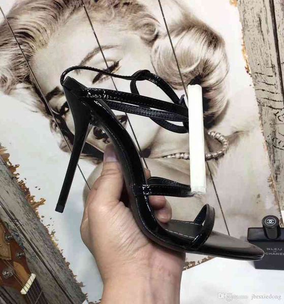 sandals designer women party fashion 100% leather dance shoe heels super 10cm lady wedding metal belt buckle high heel woman shoes, Black
sandals designer women party fashion 100% leather dance shoe heels super 10cm lady wedding metal belt buckle high heel woman shoes, Black