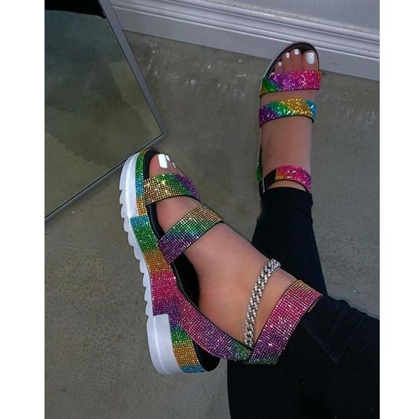 2021 new ladies summer sandals fashion rhinestone women's shoes casual open toe low heel outdoor sandals plus size 36-43, Black
2021 new ladies summer sandals fashion rhinestone women's shoes casual open toe low heel outdoor sandals plus size 36-43, Black