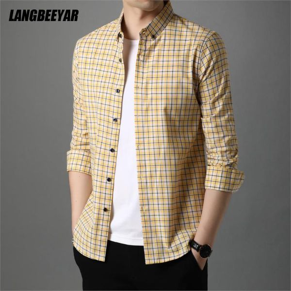 men's casual shirts grade style fashion designer brand checkered slim fit korean plaid shirt men classic long sleeve clothes 2021, White;black
men's casual shirts grade style fashion designer brand checkered slim fit korean plaid shirt men classic long sleeve clothes 2021, White;black