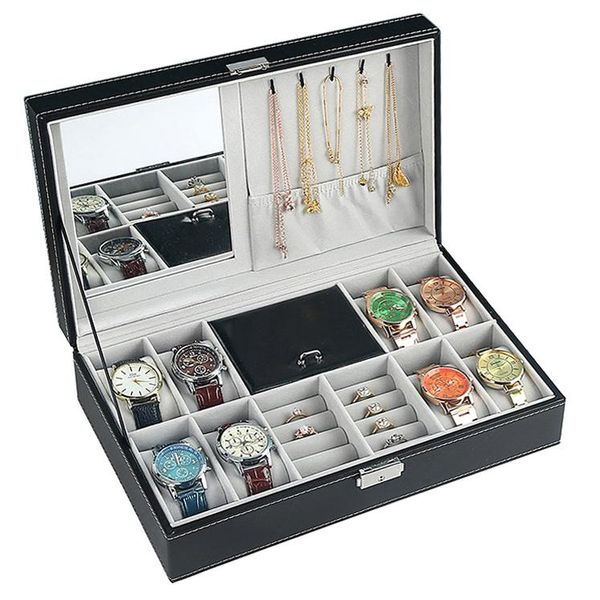 watch boxes & cases 6/8/10/12 grids box leather case holder organizer storage for rings watches jewelry display gift, Black;blue
watch boxes & cases 6/8/10/12 grids box leather case holder organizer storage for rings watches jewelry display gift, Black;blue