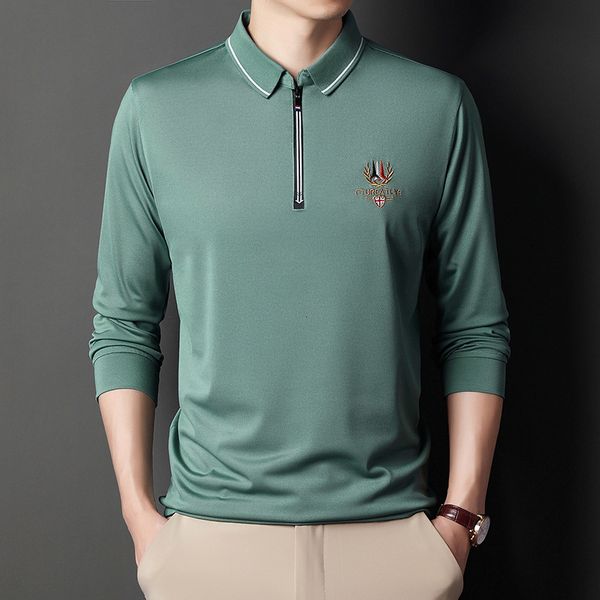 2021 spring and autumn half zipper men's embroidery leisure long sleeve t-shirt lapel pullover top, White;black
2021 spring and autumn half zipper men's embroidery leisure long sleeve t-shirt lapel pullover top, White;black