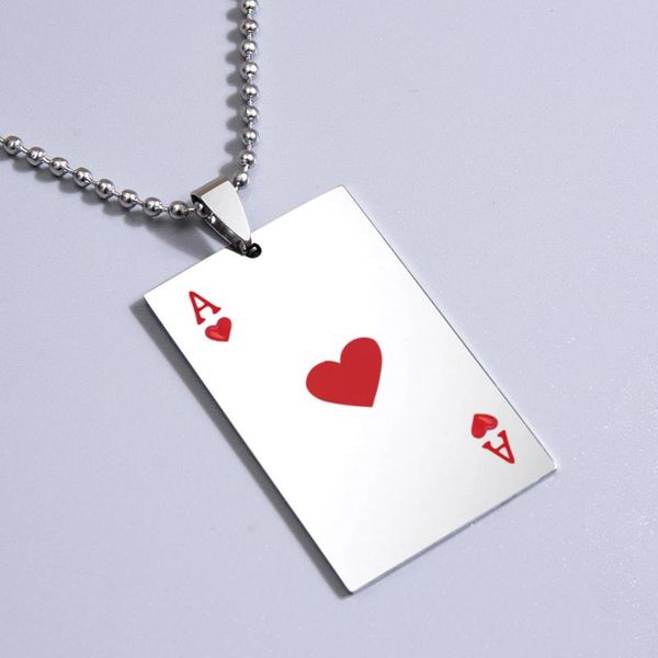 pendant necklaces 2021 trend jewelry retro hip hop playing card nightclub spade a heart stainless steel necklace, Silver
pendant necklaces 2021 trend jewelry retro hip hop playing card nightclub spade a heart stainless steel necklace, Silver