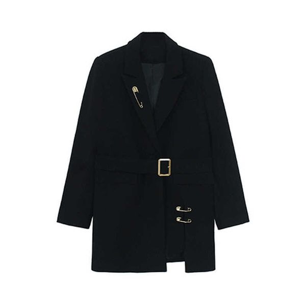 perhaps u women black pocket sash button long sleeve notch collar blazer oversize solid pin c0348 210529, White;black
perhaps u women black pocket sash button long sleeve notch collar blazer oversize solid pin c0348 210529, White;black
