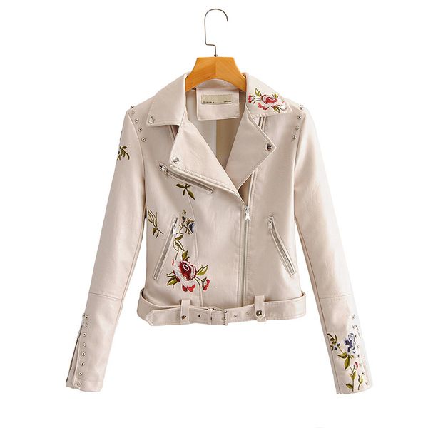 2021 new autumn women embroidery floral print pu jacket punk style motorcycle zipper black faux soft leather coat m3o7
2021 new autumn women embroidery floral print pu jacket punk style motorcycle zipper black faux soft leather coat m3o7