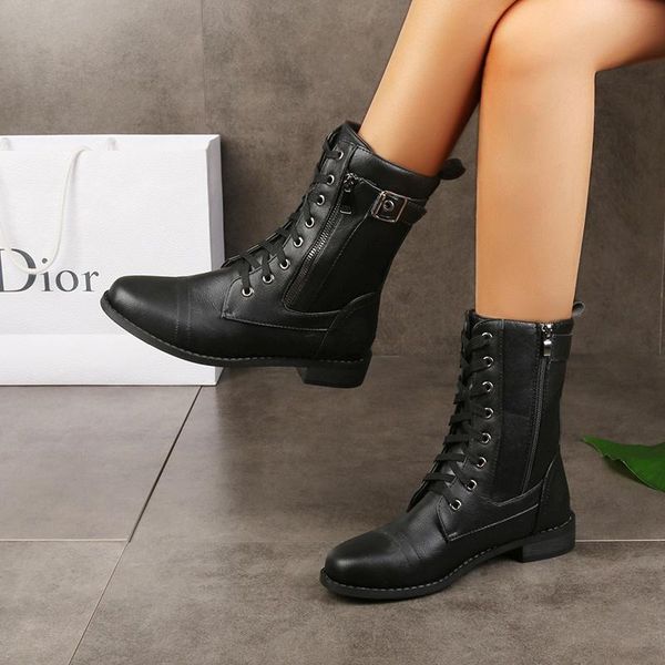 boots winter for women 2021 lace-up zippers metal buckle round toe solid ankle 3cm low square heel casual fashion female shoes, Black
boots winter for women 2021 lace-up zippers metal buckle round toe solid ankle 3cm low square heel casual fashion female shoes, Black