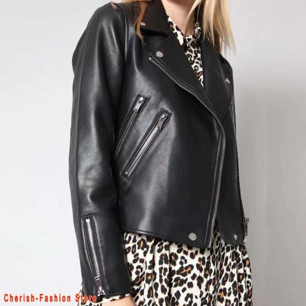 women's leather & faux women spring autumn black jackets zipper basic coat turn-down collar motor biker jacket soft pu
women's leather & faux women spring autumn black jackets zipper basic coat turn-down collar motor biker jacket soft pu