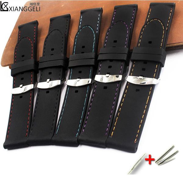 watch bands accessories 24mm silicone strap flat direct interface buckle for men's & women's outdoor sports and other brand watche, Black;brown
watch bands accessories 24mm silicone strap flat direct interface buckle for men's & women's outdoor sports and other brand watche, Black;brown