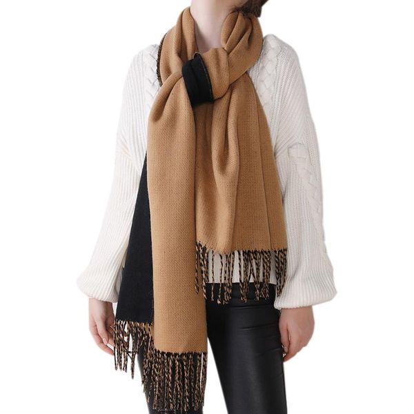 scarves women winter long warm scarf female large size double sides imitation cashmere twill stole fashion camel black tassels shawl, Blue;gray
scarves women winter long warm scarf female large size double sides imitation cashmere twill stole fashion camel black tassels shawl, Blue;gray