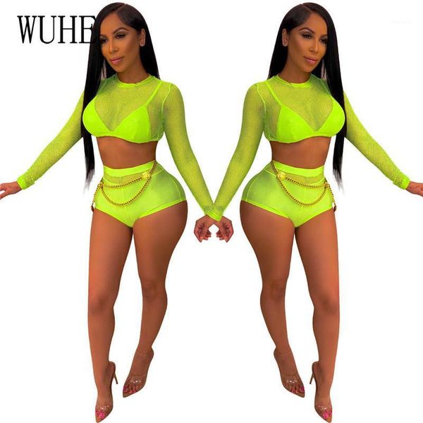 women's tracksuits wuhe mesh see through 2 piece suits long sleeve o neck open back crop and short pants nightclub party women outf, Gray
women's tracksuits wuhe mesh see through 2 piece suits long sleeve o neck open back crop and short pants nightclub party women outf, Gray