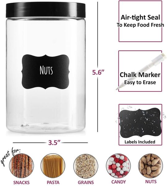 storage containers csbd 32 oz clear plastic mason jars with ribbed liner screw on lids, wide mouth, eco, bpa pet plastic, made in usa
storage containers csbd 32 oz clear plastic mason jars with ribbed liner screw on lids, wide mouth, eco, bpa pet plastic, made in usa