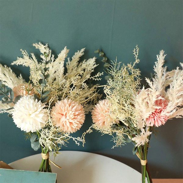 decorative flowers & wreaths artificial pink bouquet for home wedding living room table decor holding bulrush flower pampas grass plastic fa
decorative flowers & wreaths artificial pink bouquet for home wedding living room table decor holding bulrush flower pampas grass plastic fa