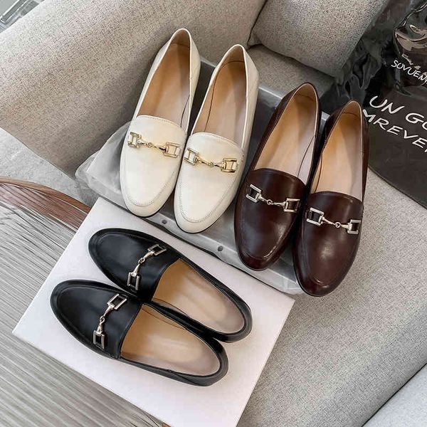 sandals spring women's shoes korean version round head chain buckle cowhide single two wear flat deep mouth small leather cgjg, Black
sandals spring women's shoes korean version round head chain buckle cowhide single two wear flat deep mouth small leather cgjg, Black