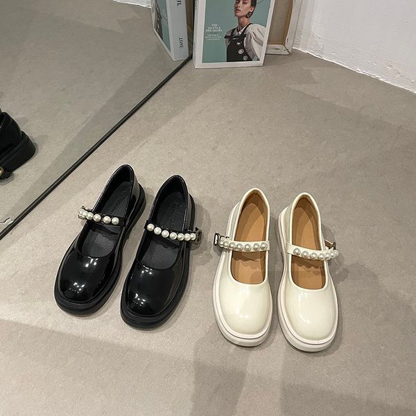 Spring Women Low Heels Pearls Mary Janes Shoes Patent Leather String Bead Platform Shoes Black Thick Sole Lolita Shoe 9030NDress Shoes, Beige
Spring Women Low Heels Pearls Mary Janes Shoes Patent Leather String Bead Platform Shoes Black Thick Sole Lolita Shoe 9030NDress Shoes, Beige