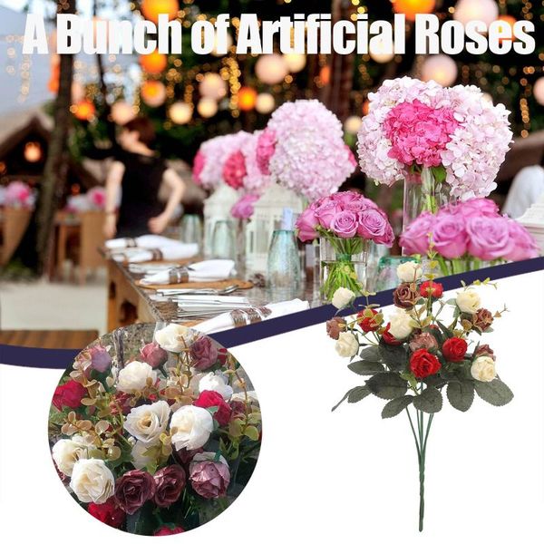 25# artificial home decor rose bouquet consisting 7 branches 21 rose silk decorative bouquet durable room decoration accessories
25# artificial home decor rose bouquet consisting 7 branches 21 rose silk decorative bouquet durable room decoration accessories