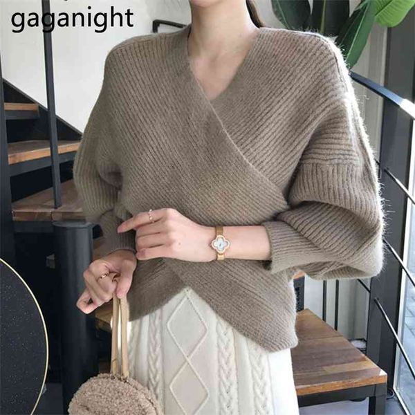 criss cross women knitted sweater fashion solid office lady outwear pullover chic korean autumn winter pull femme 210601, White
criss cross women knitted sweater fashion solid office lady outwear pullover chic korean autumn winter pull femme 210601, White