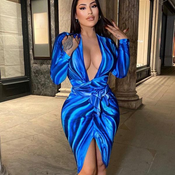 casual dresses multicolor deep v neck long sleeve women 2021 autumn fashion print bodycon sashes dress birthday party club outfits, Black;gray
casual dresses multicolor deep v neck long sleeve women 2021 autumn fashion print bodycon sashes dress birthday party club outfits, Black;gray
