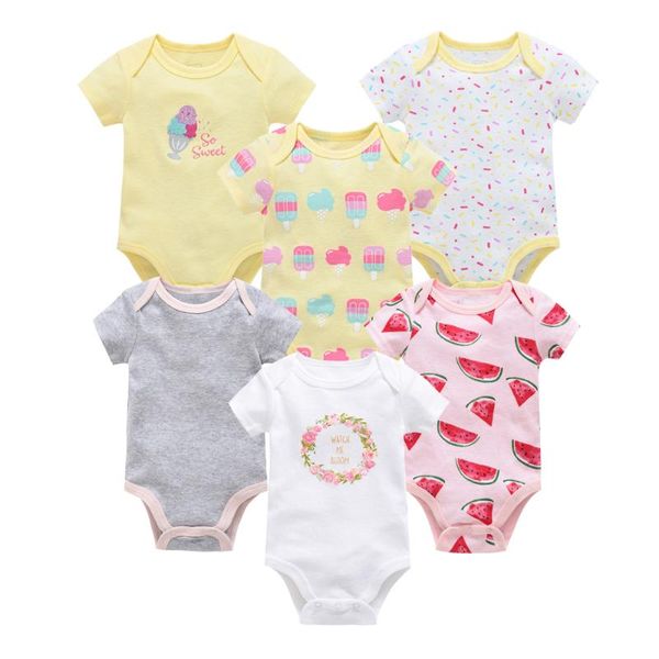 jumpsuits kavkas baby girl bodysuit 3/6pcs short sleeve 100%cotton cartoon ice cream printing summer born clothes roupa de, Blue
jumpsuits kavkas baby girl bodysuit 3/6pcs short sleeve 100%cotton cartoon ice cream printing summer born clothes roupa de, Blue