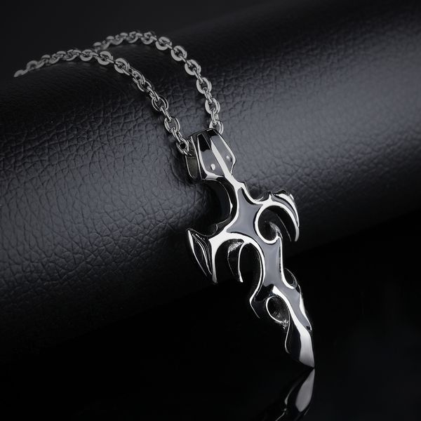 new korean jewelry fashion titanium steel necklace pure steel with chain cross necklace, Silver
new korean jewelry fashion titanium steel necklace pure steel with chain cross necklace, Silver