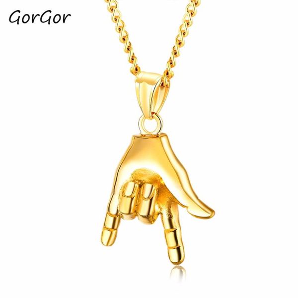 pendant necklaces gorgor jewelry men design style titanium steel punk rock gesture hip hop trendy men's individuality necklace 1510, Silver
pendant necklaces gorgor jewelry men design style titanium steel punk rock gesture hip hop trendy men's individuality necklace 1510, Silver