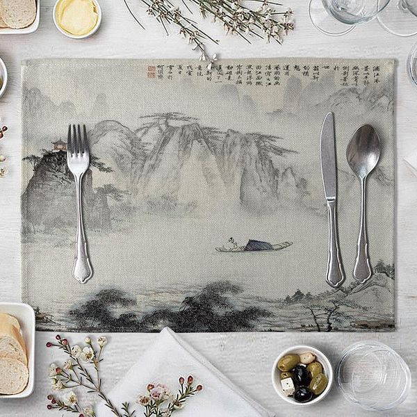 mats & pads landscape painting mat tableware drink cup for kitchen dining table placemat accessories
mats & pads landscape painting mat tableware drink cup for kitchen dining table placemat accessories