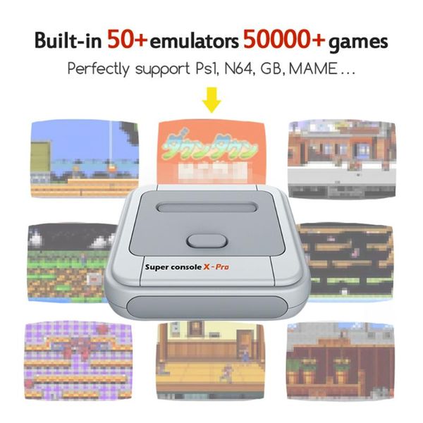 portable game players wireless console video built in 33000+ games,with 2 gamepads,4k tv support hd output,support 5 players,lan/wifi,128g 
portable game players wireless console video built in 33000+ games,with 2 gamepads,4k tv support hd output,support 5 players,lan/wifi,128g