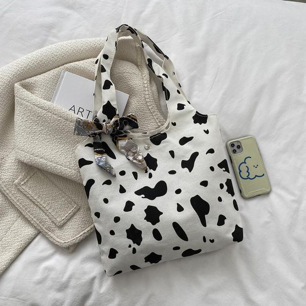 evening bags korean style cow print canvas shoulder bag 2021 women fashion student college handbags large capacity travel shopping totes
evening bags korean style cow print canvas shoulder bag 2021 women fashion student college handbags large capacity travel shopping totes