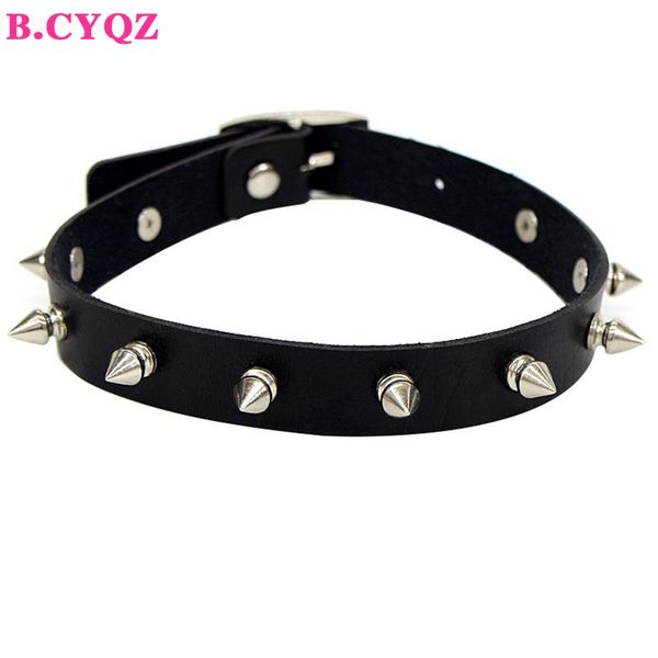 chokers b.cyqz leather harness spike studded rivets punk gothic choker necklaces adjustable collar necklace for women men accessories, Golden;silver
chokers b.cyqz leather harness spike studded rivets punk gothic choker necklaces adjustable collar necklace for women men accessories, Golden;silver