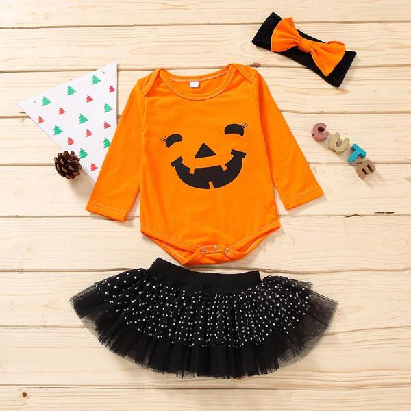 clothing sets infant baby girls clothes halloween pumpkin jumpsuit dot mesh skirt hairband set born girl 3pcs outfit ropa, White
clothing sets infant baby girls clothes halloween pumpkin jumpsuit dot mesh skirt hairband set born girl 3pcs outfit ropa, White