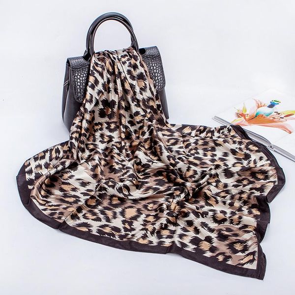 Autumn and Winter Imitation Silk Gift Gift Small Silk Scarf Female 90*90cm Thin and Long Leopard Pattern Simple Waist Chain Scar, Blue;gray
Autumn and Winter Imitation Silk Gift Gift Small Silk Scarf Female 90*90cm Thin and Long Leopard Pattern Simple Waist Chain Scar, Blue;gray