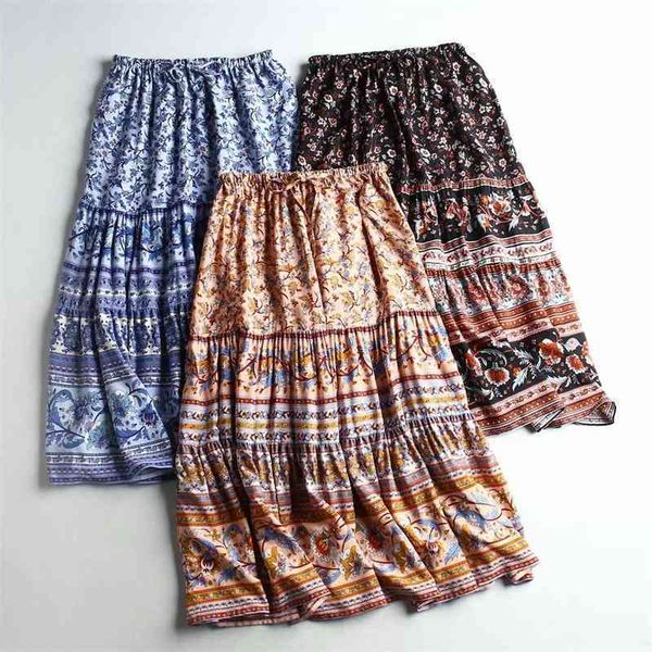 boho floral print long skirt women cotton elastic waist bottoms bohemian beach holiday seaside summer skirt female fashion spring 2021 new, Black
boho floral print long skirt women cotton elastic waist bottoms bohemian beach holiday seaside summer skirt female fashion spring 2021 new, Black