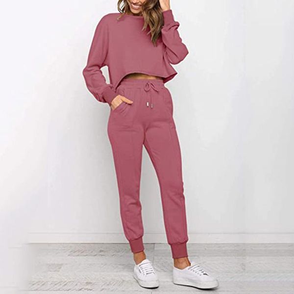 women's two piece pants tracksuit casual solid color long sleeve loose sport drawstring female set fashion lady suit, White
women's two piece pants tracksuit casual solid color long sleeve loose sport drawstring female set fashion lady suit, White
