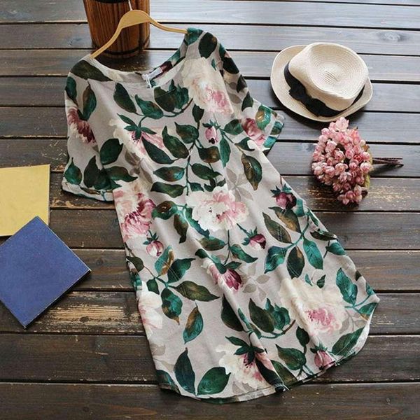 women's blouses & shirts mferlier summer womens and o neck short sleeve floral print loose casual artsy mori girl cotton linen long sh, White
women's blouses & shirts mferlier summer womens and o neck short sleeve floral print loose casual artsy mori girl cotton linen long sh, White