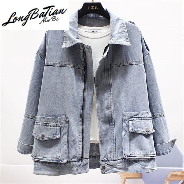 women's jackets korean big pocket casual jeans ladies 2021 spring loose wash vintage harajuku denim jacket women outerwear basic coat, Black;brown
women's jackets korean big pocket casual jeans ladies 2021 spring loose wash vintage harajuku denim jacket women outerwear basic coat, Black;brown