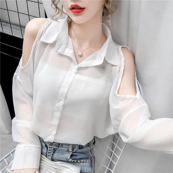 women's blouses & shirts hong kong-style retro design niche long-sleeved off-shoulder loose versatile mid-length shirt 2021 fashion cas, White
women's blouses & shirts hong kong-style retro design niche long-sleeved off-shoulder loose versatile mid-length shirt 2021 fashion cas, White