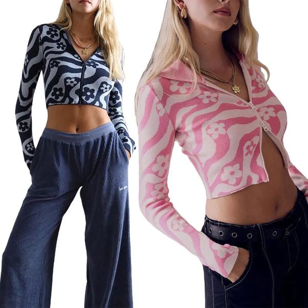 women's t-shirt autumn women casual y2k knitwear ladies knitted flower patterns hoodies long sleeve double-zipper crop slim pullov, White
women's t-shirt autumn women casual y2k knitwear ladies knitted flower patterns hoodies long sleeve double-zipper crop slim pullov, White