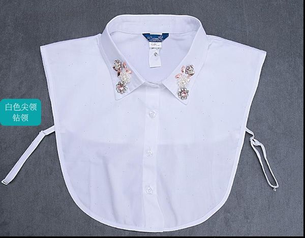 2021 cute style fashion choker neck lapel beaded ladies blouse collier femme solid cotton fake collar, White
2021 cute style fashion choker neck lapel beaded ladies blouse collier femme solid cotton fake collar, White