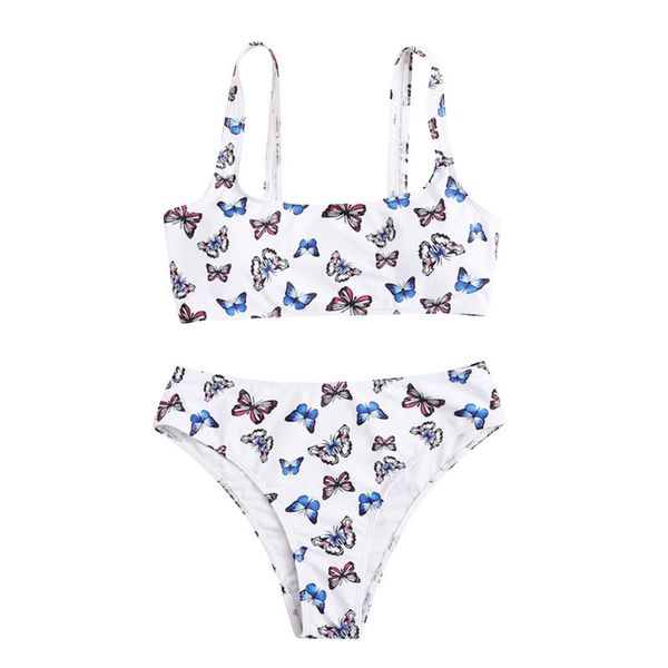 women's swimwear 2021 bikini swimsuit women push up bikinis set butterfly print female high waist swimming suits for bathing suit, White;black
women's swimwear 2021 bikini swimsuit women push up bikinis set butterfly print female high waist swimming suits for bathing suit, White;black