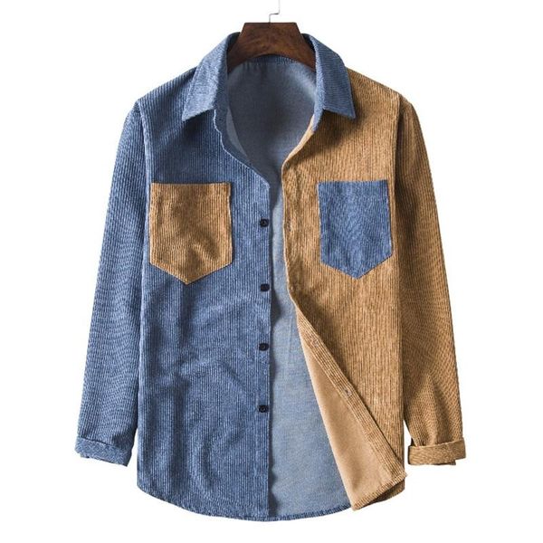 men's casual shirts 2021 fall corduroy shirt collar long sleeve solid color thicken patchwork cardigan jacket, White;black
men's casual shirts 2021 fall corduroy shirt collar long sleeve solid color thicken patchwork cardigan jacket, White;black