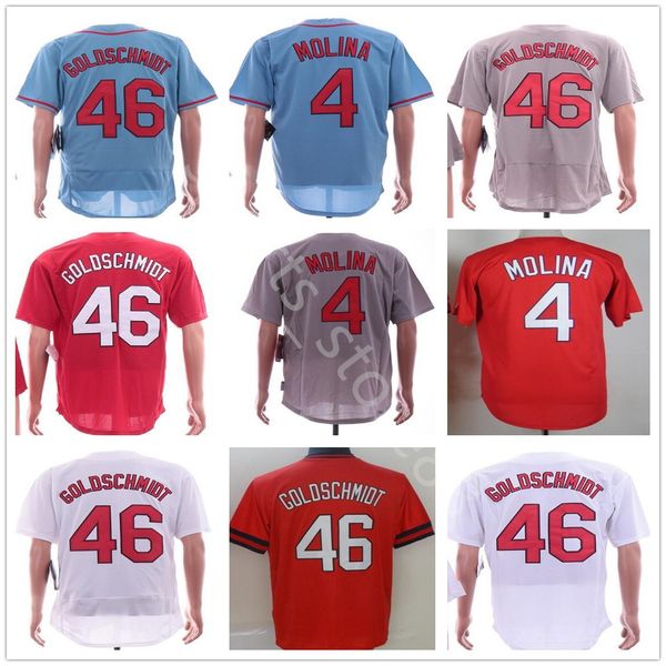 #46 paul goldschmidt jerseys st. louis 4 yadier molina jerseys 100% stitched baseball embroidered shirts cardinal baseball jerseys, Blue;black
#46 paul goldschmidt jerseys st. louis 4 yadier molina jerseys 100% stitched baseball embroidered shirts cardinal baseball jerseys, Blue;black