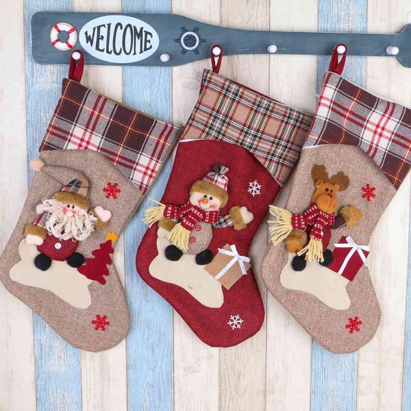 decorations large red khaki old man stockings christmas supplies window display gift bag
decorations large red khaki old man stockings christmas supplies window display gift bag