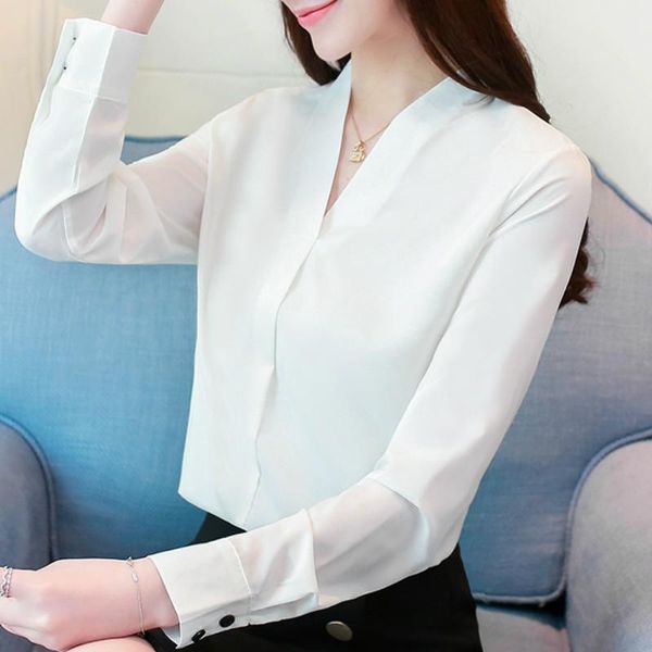 women's blouses & shirts blusas mujer de moda 2021 v-neck office ladies white blouse long sleeve women chiffon womens b939
women's blouses & shirts blusas mujer de moda 2021 v-neck office ladies white blouse long sleeve women chiffon womens b939