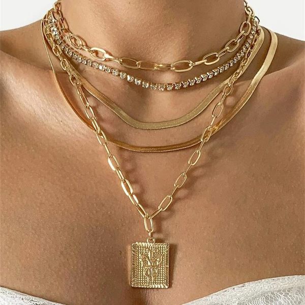 pendant necklaces fashion boho gold punk snake chain crystal chains butterfly square necklace for women vintage multilevel choker jewelry, Silver
pendant necklaces fashion boho gold punk snake chain crystal chains butterfly square necklace for women vintage multilevel choker jewelry, Silver
