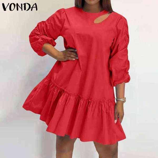 summer dress vonda 2021 women sundress puff sleeve 3/4 sleeve ruffled party dress beach bohemian vestidos femme sundress y1204, Black;gray
summer dress vonda 2021 women sundress puff sleeve 3/4 sleeve ruffled party dress beach bohemian vestidos femme sundress y1204, Black;gray